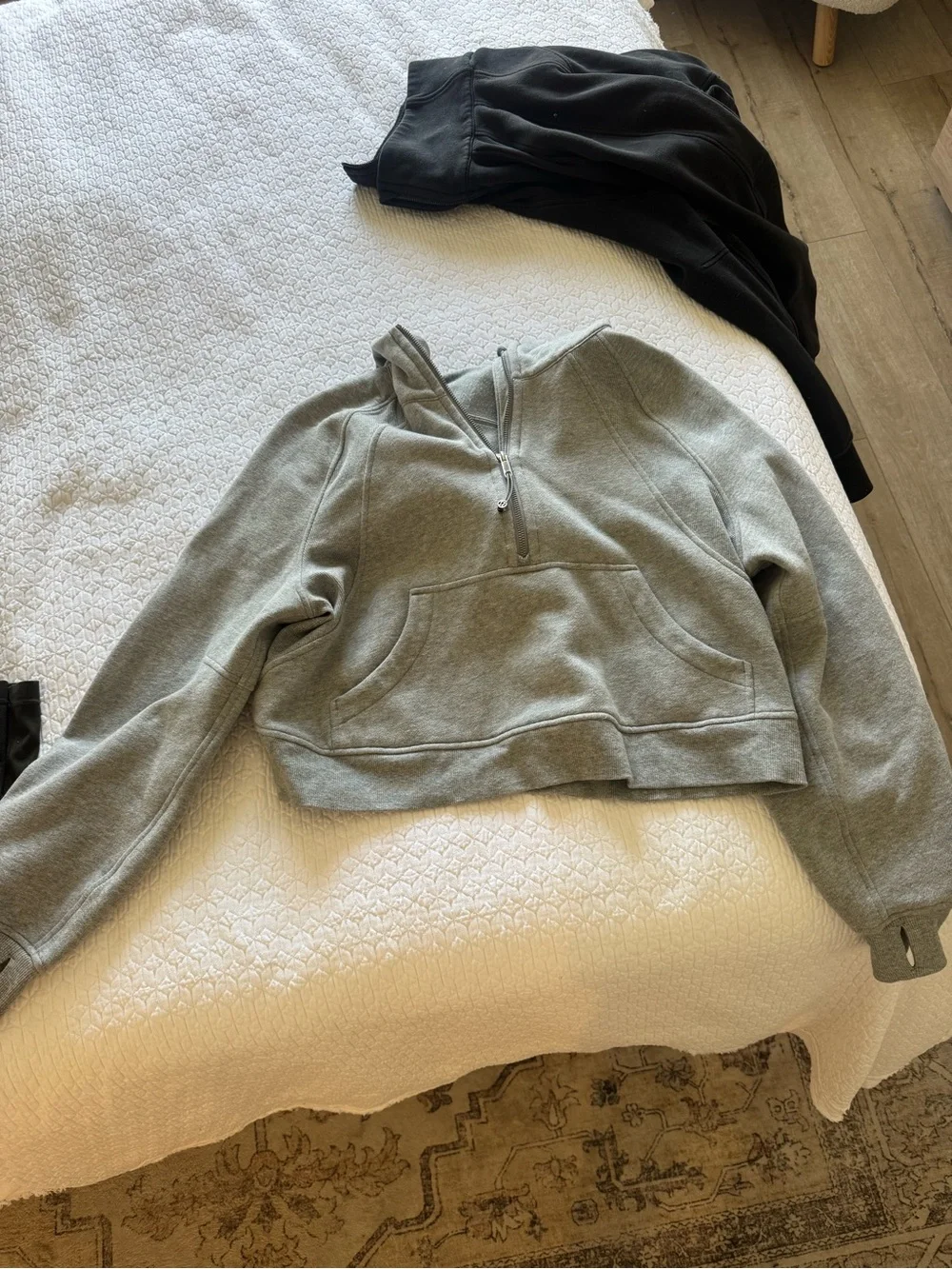 lululemon athletica Gray Half-Zip Crewneck Pullover